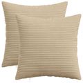 vidaXL Poťah na podložku 2 pcs HEERLEN Sivohnedá 40 x 40 cm manšestr