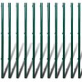 vidaXL Drôtené pletivo+stĺpiky, oceľ 1,5x25 m, zelené