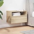 vidaXL Nástenný nočný stolík dub sonoma 45x26x28,5 cm