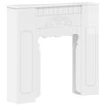 vidaXL Rám krbu Biela s vysokým leskom 93 x 20 x 89 cm