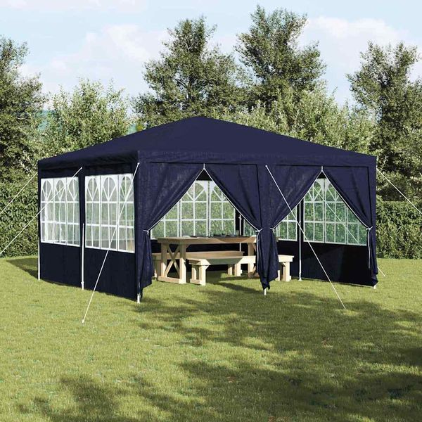 vidaXL Párty stan Modrá 400 x 400 x 266 cm Polyetylén