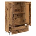 vidaXL Highboard Staré drevo 69,5 x 31 x 115 cm Kompozitné drevo