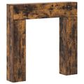 vidaXL Rám krbu Dymový dub 102 x 18 x 100,5 cm Kompozitné drevo