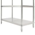 vidaXL Kuchynský regál so 4 policami 120x50x155 cm nehrdzavejúca oceľ