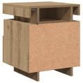 vidaXL Nočný stolík s LED svetlami dub artisan 40x39x48,5 cm