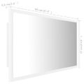 vidaXL Kúpeľňové zrkadlo s LED, biele 90x8,5x37 cm, akryl