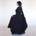 Stredoveká kolová sukňa - čierna