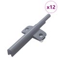 vidaXL Mäkké zatváranie pánty 12 ks Sivá 125 x 47 x 15 mm PP