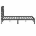 vidaXL Posteľný rám sivý 150x200 cm King Size borovicový masív