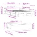 vidaXL Posteľný rám so zásuvkami dub sonoma 135x190cm kompozitné drevo