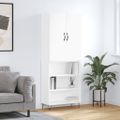 vidaXL Vysoká skrinka biela 69,5x34x180 cm spracované drevo