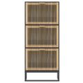 vidaXL Botník čierny 52x25x120 cm kompozitné drevo