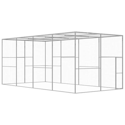 vidaXL Klietka pre mačky 6x3x2,5 m, pozinkovaná oceľ