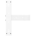 vidaXL Nohy barového stola v tvare T, 2 ks, biele, 40x35x(100-101) cm, oceľové