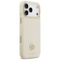 Obal Guess Grained Strass Logo MagSafe pre iPhone 17 Pro Max béžová