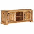 vidaXL TV skrinka 110x35x45 cm surový mangovníkový masív