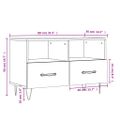 vidaXL TV skrinka lesklá biela 80x36x50 cm spracované drevo