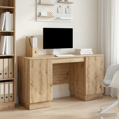 vidaXL Stôl Dub artisan 142,5 x 50 x 75 cm Kompozitné drevo