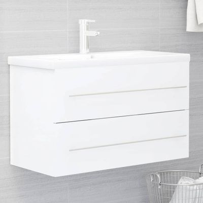 vidaXL Skrinka pod umývadlo, biela 80x38,5x48 cm, kompozitné drevo