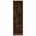 vidaXL 4-poschodová knižnica dymový dub 40x24x143 cm spracované drevo