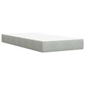 vidaXL Polohovací postel s matrací Svetlosivá 90 x 190 cm Zamat