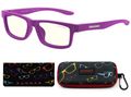 GUNNAR kancelářske/herní brýle  CRUZ KIDS SMALL (4-8) MAGENTA čirá skla BLF 35 NATURAL focus Brýle, kancelárské, herní, fialové obroucky, cirá skla, pro deti 4-8 let
