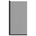 vidaXL Sprchová clona do kúpeľne Čierna 68 x 130 cm Tvrdené sklo