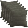 vidaXL Poťah na podložku 6 pcs HEERLEN Antracitová 40 x 40 cm manšestr