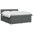 vidaXL Posteľ boxspring s matracom Tmavosivá 160 x 200 cm Látka