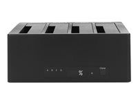 Dokovacia stanica HDD - oddielov: 4 - 2,5" / 3,5" zdieľané - SATA 6Gb/s - eSATA 6Gb/s, USB 3.0 - čierna