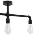 vidaXL Stropná lampa čierna 3 x E27 žiarovky