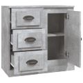 vidaXL Komoda betónovo sivá 70x35,5x67,5 cm spracované drevo