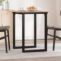 vidaXL Jedálenský stolík v tvare O 60x60x75 cm borovica a oceľ