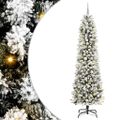 vidaXL Umelý vianočný stromček Biela 240 cm PVC, kov a plast