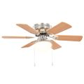 vidaXL Ozdobný stropný ventilátor s osvetlením, 82 cm bledohnedý
