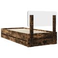 vidaXL Rám postele Údený Dub 75 x 190 cm Konštruované drevo