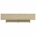 vidaXL Konferenčný stolík, biely a dub sonoma, 100x49,5x31 cm
