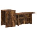 vidaXL Konzolový stôl Dymová dub 91,5 x 35 x 38,5 cm Kompozitné drevo