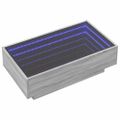 vidaXL Konferenčný stolík s LED sivá sonoma 90x50x30cm kompozit. drevo