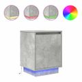 vidaXL Nočné skrinky s LED osvetlením 2 ks Betónovo sivá 38x34x50 cm