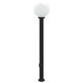 vidaXL Stĺpikové svietidlo so zásuvkou 120 cm čierne IP44