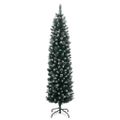 vidaXL Umelý úzky vianočný stromček 150 LED 120 cm