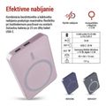 Powerbanka EMOS WI 522 /B0555S/, 5 000 mAh, 20 W+Wireless, lososová