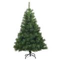 vidaXL Umelý vianočný stromček s 150 LED-i Zelená 120 cm PE a PVC