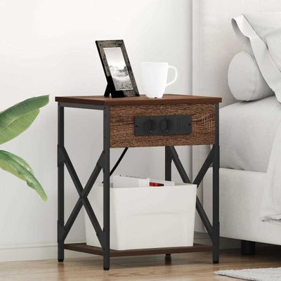 vidaXL Nočný stolík 2 pcs Hnedý dub 41 x 31 x 51 cm Kompozitné drevo