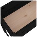 vidaXL Kvetináč čierny 78x40x81 cm borovicový masív