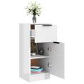 vidaXL Komoda lesklá biela 30x30x70 cm spracované drevo