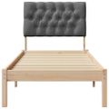 vidaXL Rám postele s čalúneným čelom s čelnou doskou Hnedá 75 x 190 cm