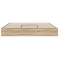 vidaXL Otomanový posteľný rám s úložiskom Sonoma dub 203 x 180 x 25 cm