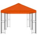 vidaXL Záhradný altánok 6 x 3 m Oranžová Polyester a oceľ 190 gsm